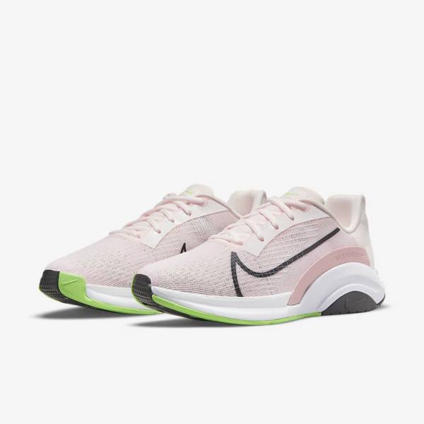 Women's Nike ZoomX SuperRep Surge Endurance Class Training Shoes Light Pink / Green / Black | NK057ADO