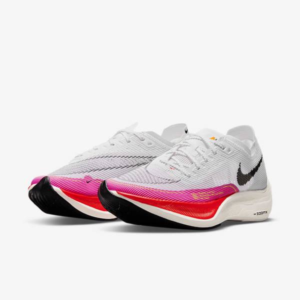 Women's Nike ZoomX Vaporfly Next% 2 Road Racing Running Shoes White / Black / Black | NK198PEF