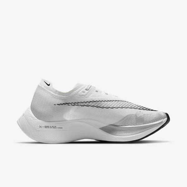 Women's Nike ZoomX Vaporfly Next% 2 Road Racing Running Shoes White / Yellow / Blue | NK541HJM