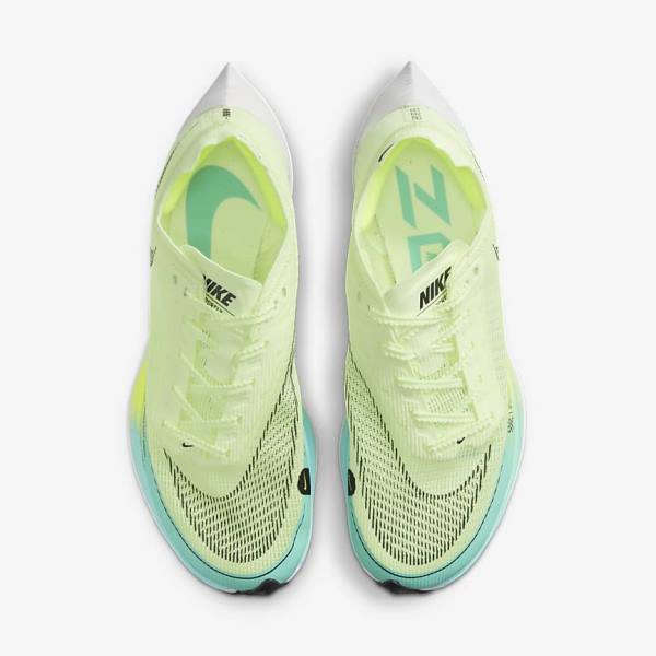 Women's Nike ZoomX Vaporfly Next% 2 Road Racing Running Shoes Black / Metal Gold / White | NK614GIL