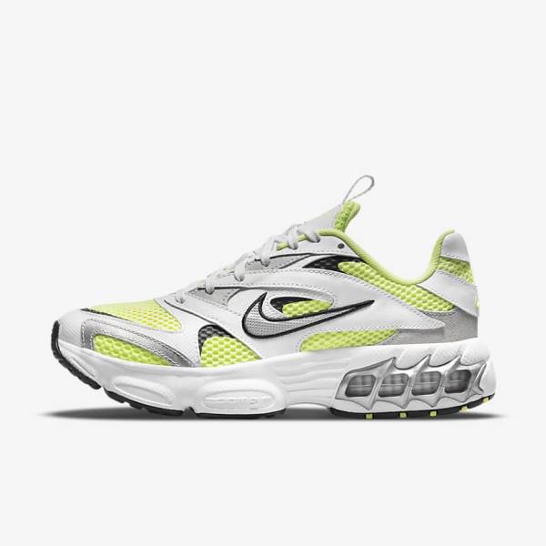 Women\'s Nike Zoom Air Fire Sneakers White / Light Lemon / Black / Metal Silver | NK964ZRY