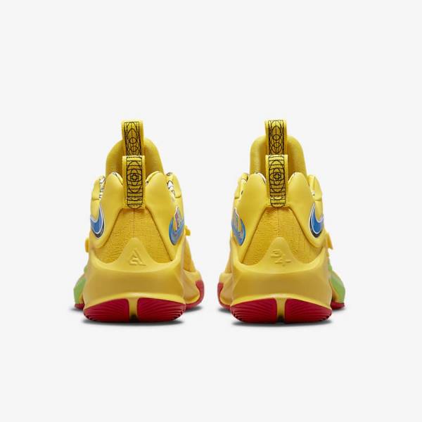 Women's Nike Zoom Freak 3 Basketball Shoes Yellow / White / Red / Black | NK248OAE