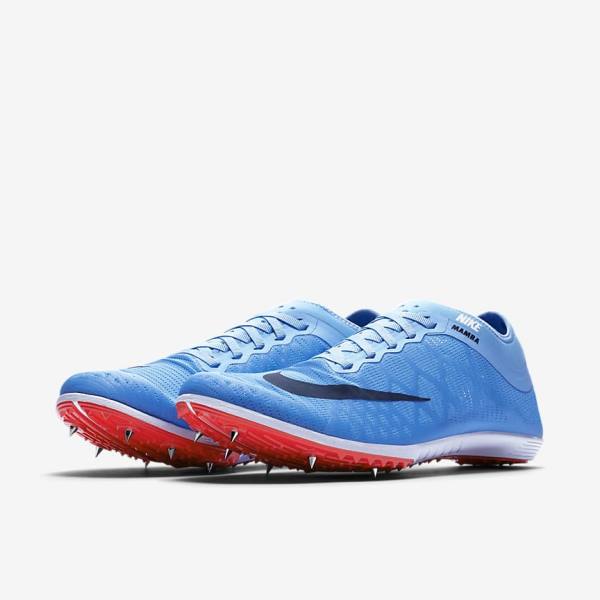 Women's Nike Zoom Mamba 3 Unisex Distance Spike Running Shoes Blue / Light Red / Blue | NK395ZHT