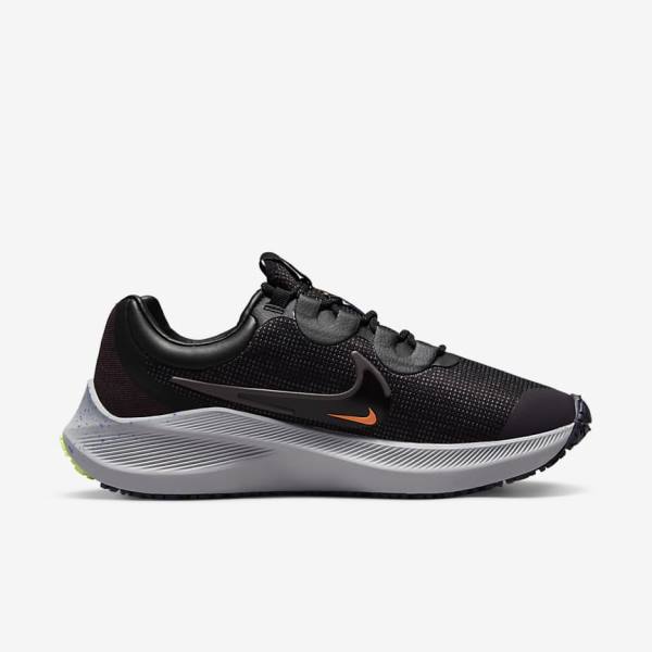 Women's Nike Zoom Winflo 8 Shield Weatherised Road Running Shoes Black / Orange / Purple | NK095EXZ