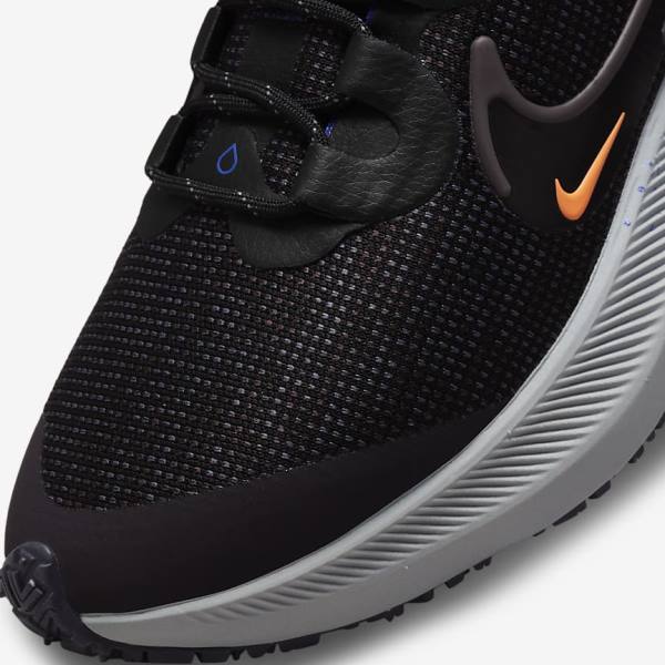 Women's Nike Zoom Winflo 8 Shield Weatherised Road Running Shoes Black / Orange / Purple | NK095EXZ