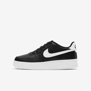 Kids' Nike Air Force 1 Older Sneakers Black / White | NK270MBD