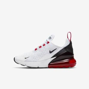 Kids' Nike Air Max 270 Older Sneakers White / Black / Red / Grey | NK394CZU