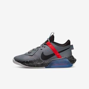 Kids' Nike Air Zoom Crossover Older Basketball Shoes Grey / Red / Turquoise / Black | NK981SUQ