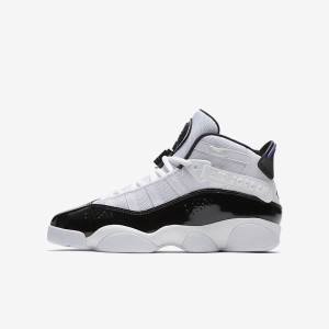 Kids' Nike Jordan 6 Rings Older Sneakers White / Black | NK952IGR