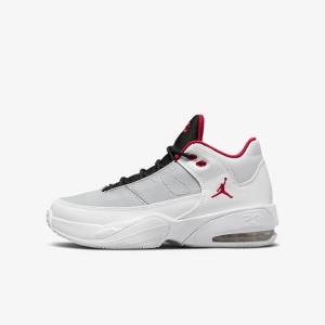 Kids' Nike Jordan Max Aura 3 Older Jordan Shoes White / Platinum / Black / Red | NK816OGW