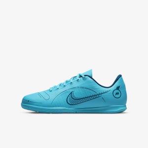 Kids' Nike Jr. Mercurial Vapor 14 Club IC Older Indoor Court Football Shoes Blue / Orange | NK321GPT