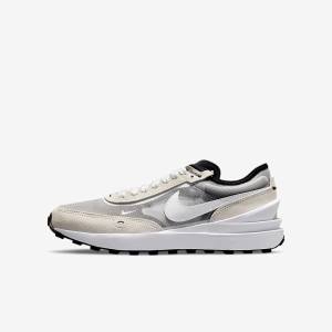 Kids' Nike Waffle One Older Walking Shoes White / Black / Orange | NK412QVA