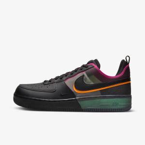 Men's Nike Air Force 1 React Sneakers Black / Orange / Pink / Black | NK234NLK