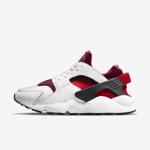 Men's Nike Air Huarache Sneakers White / Red / Black / Red | NK146SRT