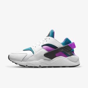 Men's Nike Air Huarache Sneakers White / Black | NK706SRY