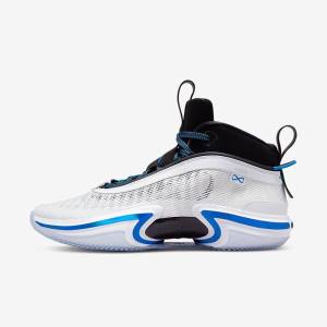 Men's Nike Air Jordan XXXVI Jordan Shoes White / Black / Blue | NK879HYQ