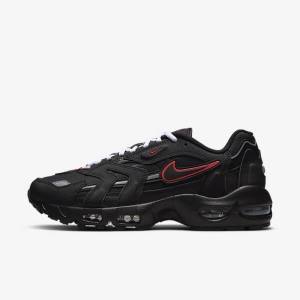 Men's Nike Air Max 96 II Sneakers Black / Red / White | NK637SBI