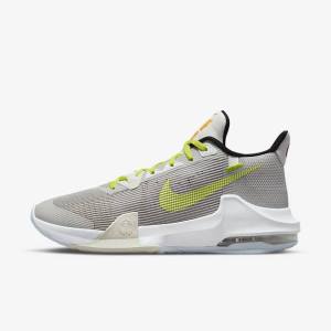 Men's Nike Air Max Impact 3 Basketball Shoes Grey / Green | NK528BUS