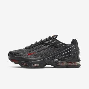 Men's Nike Air Max Plus 3 Sneakers Black / Silver / Red | NK572YJM