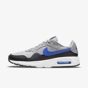 Men's Nike Air Max SC Sneakers Light Grey / Dark Grey / White / Royal | NK381MGB