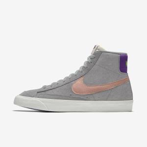 Men's Nike Blazer Mid By You Custom Sneakers Multicolor | NK186KBA