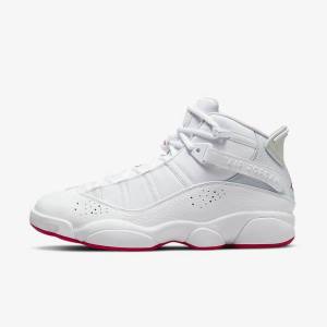 Men's Nike Jordan 6 Rings Jordan Shoes White / Platinum | NK024PWG