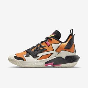 Men's Nike Jordan Why Not Zer0.4 Jordan Shoes White / Orange / Black | NK860FTJ