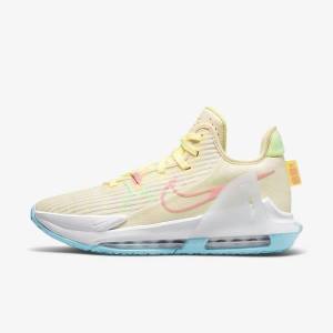 Men's Nike LeBron Witness 6 Basketball Shoes Green / Blue | NK932WFA