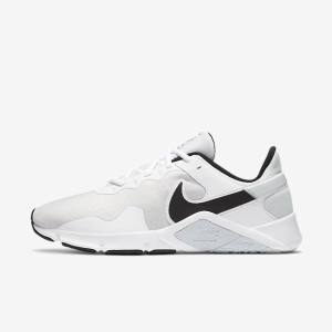 Men's Nike Legend Essential 2 Training Shoes Platinum / White / Black | NK089MXD