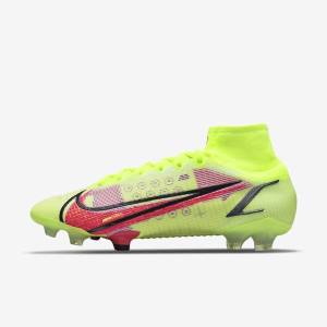 Men's Nike Mercurial Superfly 8 Elite FG Firm-Grounds Football Shoes Black / Light Red | NK890LCM