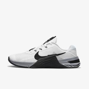 Men's Nike Metcon 7 Training Shoes White / Grey / Platinum / Black | NK463VPH