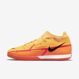 Men's Nike Phantom GT2 Academy Dynamic Fit IC Indoor Court Football Shoes Orange / Light Red / Black | NK705ZJO