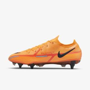 Men's Nike Phantom GT2 Elite SG-Pro AC Soft-Ground Football Shoes Orange / Light Red / Black | NK708YVC