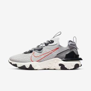 Men's Nike React Vision Sneakers Grey / Light Grey / Orange | NK245YOC