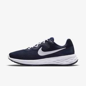 Men's Nike Revolution 6 Next Nature Road Running Shoes Navy / Obsidian / White | NK261RCZ