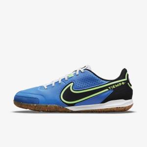 Men's Nike Tiempo Legend 9 Academy IC Indoor-Court Football Shoes Light Blue / Light Green / Brown / Black | NK820MIN