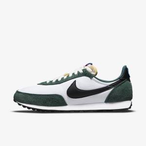 Men's Nike Waffle Trainer 2 Sneakers White / Green / Royal / Black | NK529REU