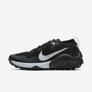 Men's Nike Wildhorse 7 Trail Running Shoes Black / Dark Grey / Platinum | NK581TBF