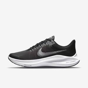 Men's Nike Winflo 8 Road Running Shoes Black / Dark Grey / White | NK839LQW