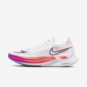 Men's Nike ZoomX Streakfly Road Racing Running Shoes White / Red / Purple / Black | NK852CQM