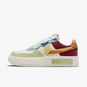 Women's Nike Air Force 1 Fontanka Sneakers Burgundy / Gold | NK385VNO