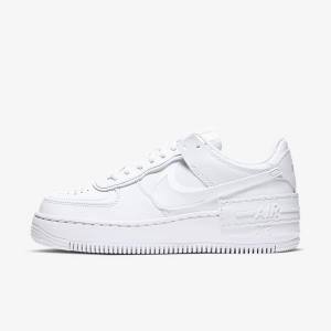 Women's Nike Air Force 1 Shadow Sneakers White | NK106CPB