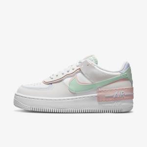 Women's Nike Air Force 1 Shadow Sneakers White / Mint / Grey | NK402PWX