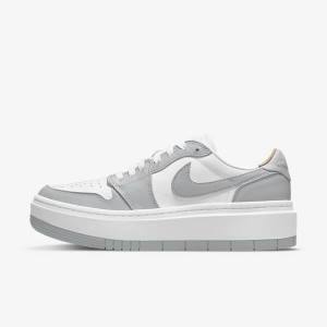 Women's Nike Air Jordan 1 Elevate Low Jordan Shoes White / Grey | NK510SMT