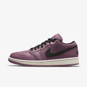 Women's Nike Air Jordan 1 Low SE Sneakers Light Beige / Black | NK298ELZ