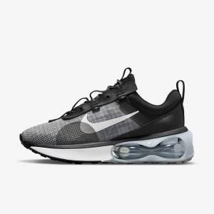 Women's Nike Air Max 2021 Sneakers Black / Metal Silver / Grey / White | NK780QMN