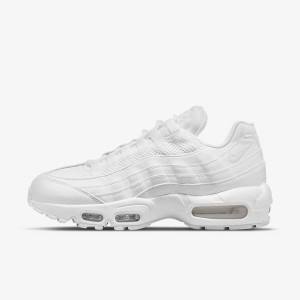 Women's Nike Air Max 95 Sneakers White / Metal Silver / White | NK261SLR