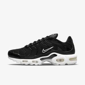 Women's Nike Air Max Plus Sneakers Black / White | NK725UYD