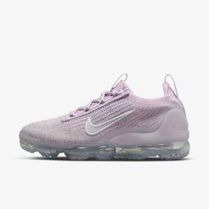 Women's Nike Air VaporMax 2021 FK Sneakers Light Pink / White / Metal Silver / Purple | NK279AEX