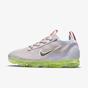 Women's Nike Air VaporMax 2021 FK Sneakers Light Beige / Light Green / Black | NK897RBU